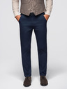 Ombre Clothing Temno modre moške hlače chino z okrasnim pasom Ombre Clothing