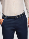 Ombre Clothing Temno modre moške hlače chino z okrasnim pasom Ombre Clothing