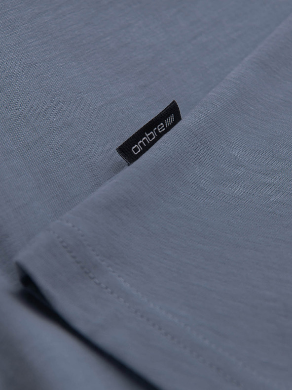 Ombre Clothing Modra moška osnovna majica Ombre Clothing
