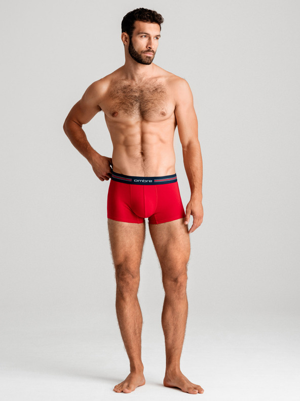 Ombre Clothing Klasične moške boksarice s črto in elastiko Ombre Clothing