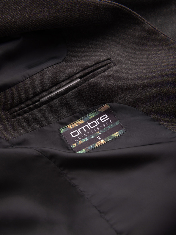 Ombre Clothing Ombre Clothing moška rjava jakna s stoječim ovratnikom