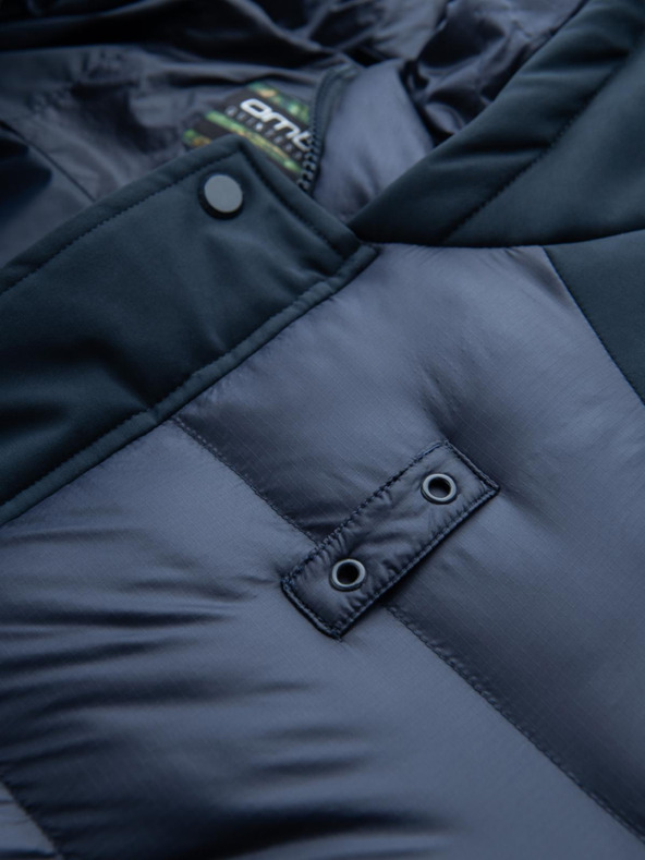 Ombre Clothing Moška prešita dolga jakna z velikimi žepi Ombre Clothing