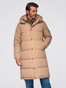 Ombre Clothing Moška prešita dolga jakna parka s snemljivo kapuco Ombre Clothing