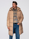 Ombre Clothing Moška prešita dolga jakna parka s snemljivo kapuco Ombre Clothing