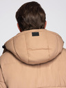 Ombre Clothing Moška prešita dolga jakna parka s snemljivo kapuco Ombre Clothing