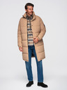 Ombre Clothing Moška prešita dolga jakna parka s snemljivo kapuco Ombre Clothing