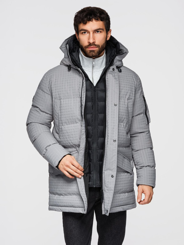 Ombre Clothing Moška zunanja dolga jakna parka Ombre Clothing