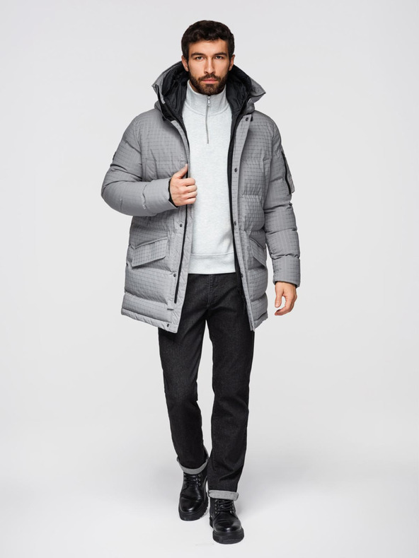 Ombre Clothing Moška zunanja dolga jakna parka Ombre Clothing