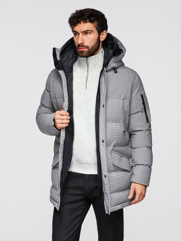 Ombre Clothing Moška zunanja dolga jakna parka Ombre Clothing