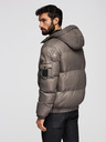 Ombre Clothing Moška topla jakna z rebrastimi zaključki Ombre Clothing