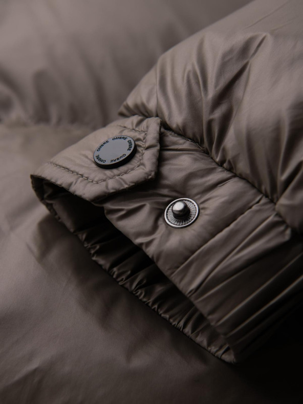 Ombre Clothing Moška topla jakna z rebrastimi zaključki Ombre Clothing