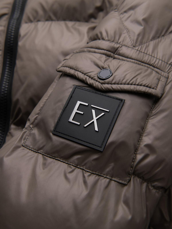 Ombre Clothing Moška topla jakna z rebrastimi zaključki Ombre Clothing