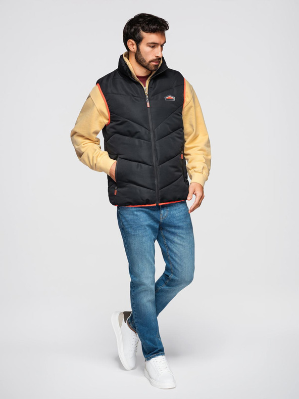 Ombre Clothing Moški prešiti telovnik z neonskimi poudarki Ombre Clothing