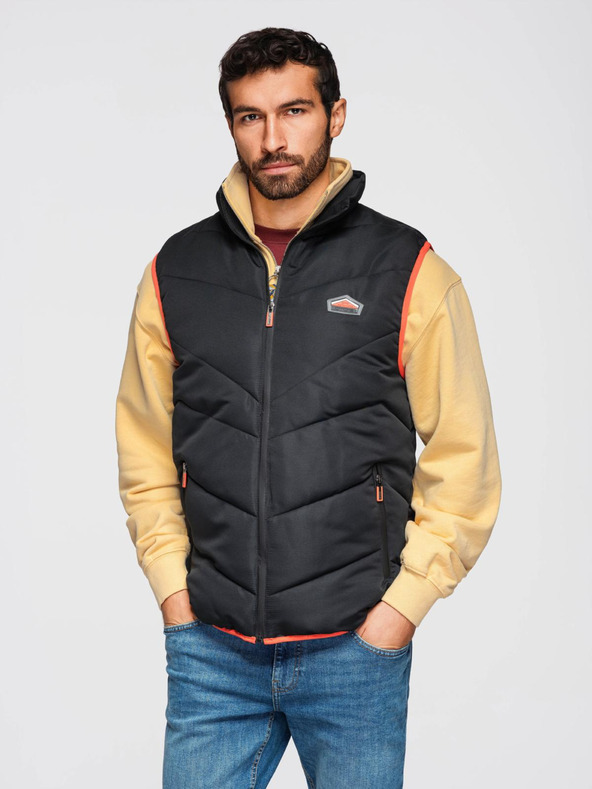 Ombre Clothing Moški prešiti telovnik z neonskimi poudarki Ombre Clothing