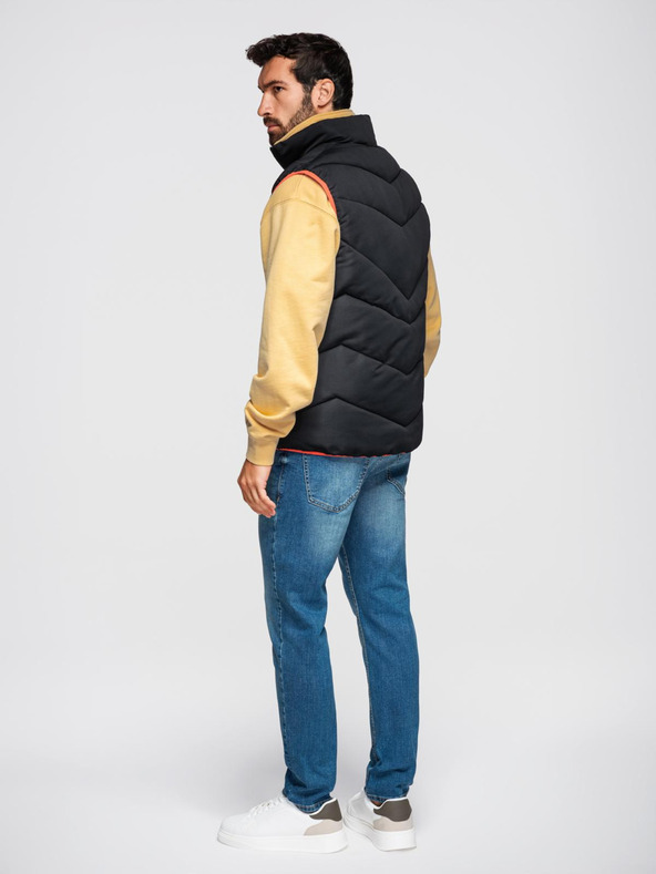 Ombre Clothing Moški prešiti telovnik z neonskimi poudarki Ombre Clothing
