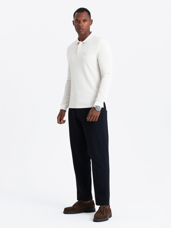 Ombre Clothing Moška polo majica z dolgimi rokavi Ombre Clothing