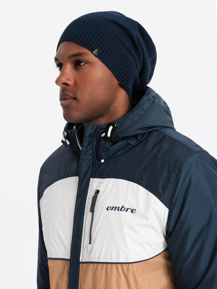 Ombre Clothing Moška bombažna pletena zimska kapa Ombre oblačila