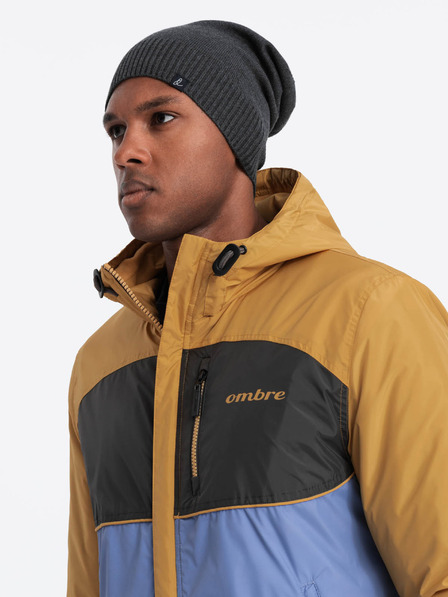 Ombre Clothing Moška bombažna pletena zimska kapa Ombre oblačila