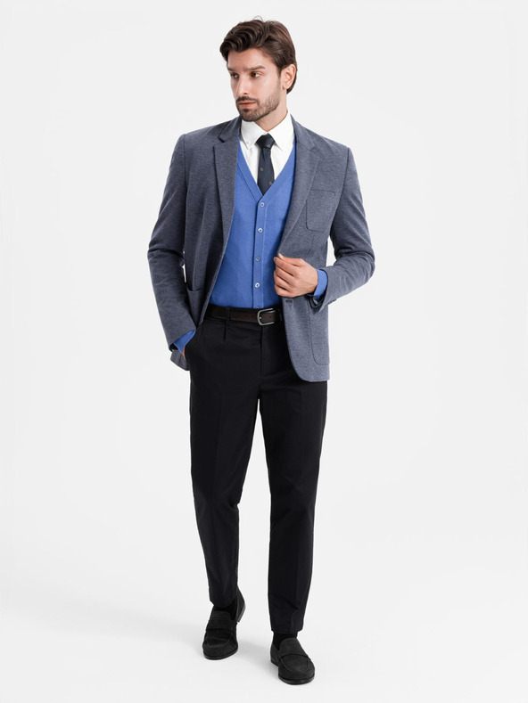 Ombre Clothing Moška strukturirana pletena jakna Ombre oblačila