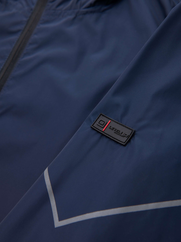 Ombre Clothing Rdeče-modra moška športna jakna znamke Ombre Clothing