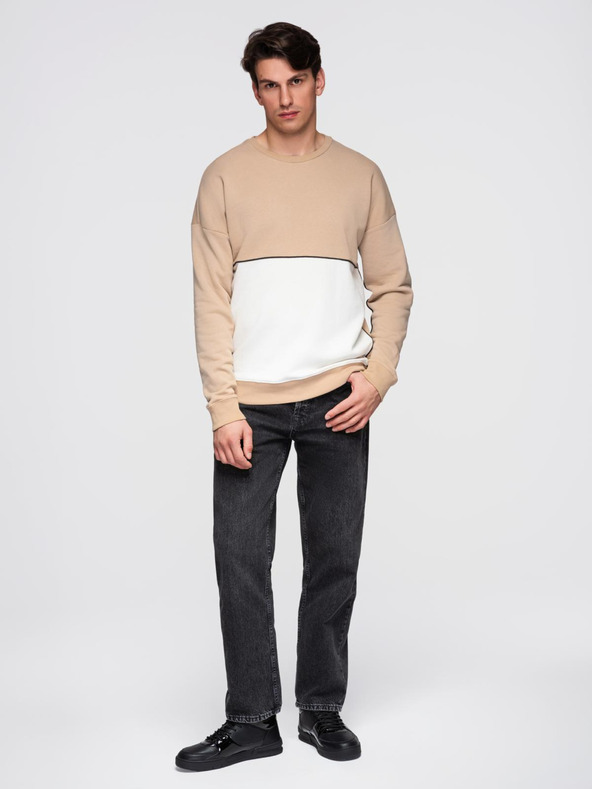 Ombre Clothing Bela in bež moška jopa Ombre Clothing