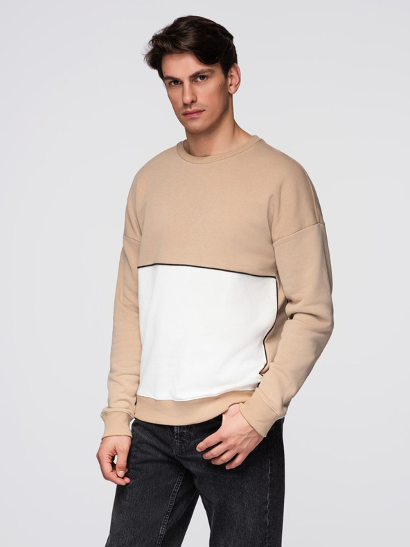 Ombre Clothing Bela in bež moška jopa Ombre Clothing