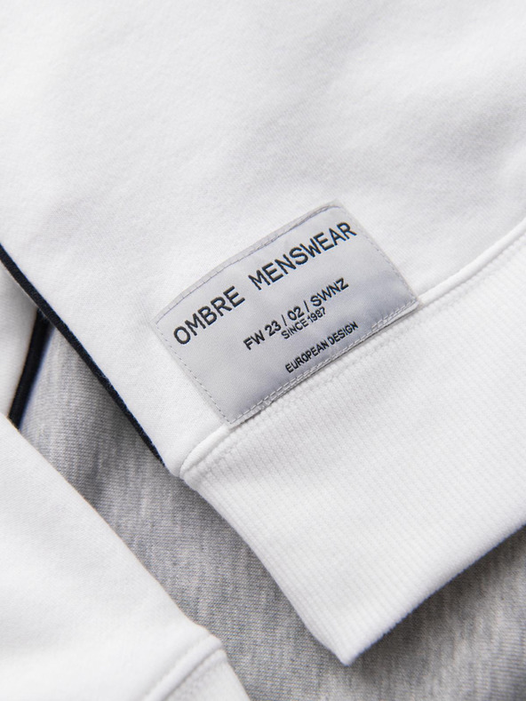 Ombre Clothing Sivo-bela moška jopa Ombre Clothing