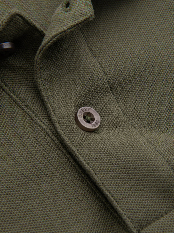 Ombre Clothing Zelena moška osnovna polo majica Ombre Clothing