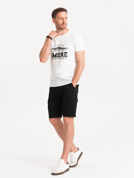 Ombre Clothing Črne moške kratke hlače Ombre Clothing