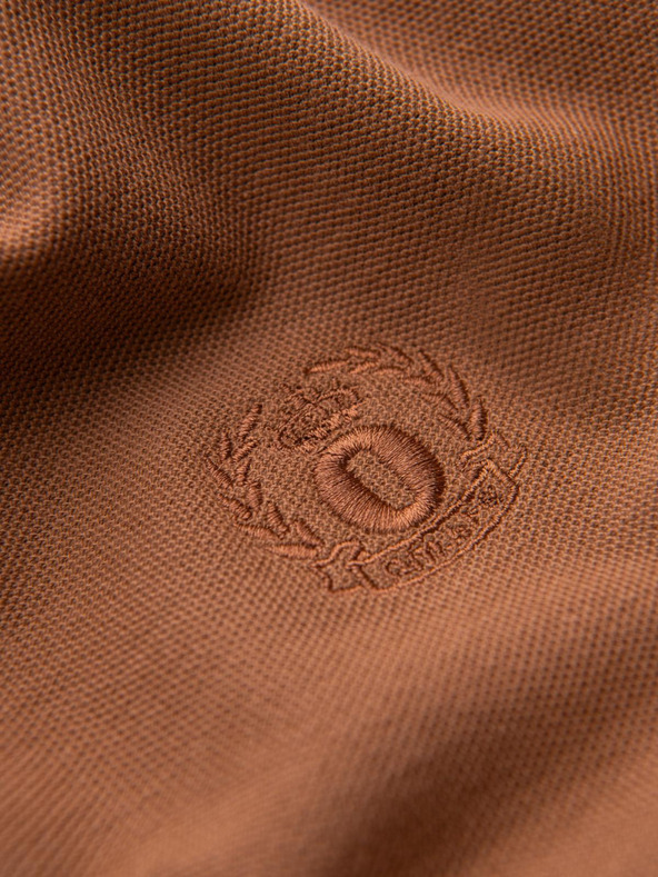 Ombre Clothing Rjava moška osnovna polo majica Ombre Clothing