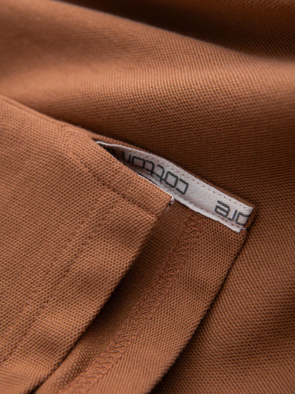 Ombre Clothing Rjava moška osnovna polo majica Ombre Clothing