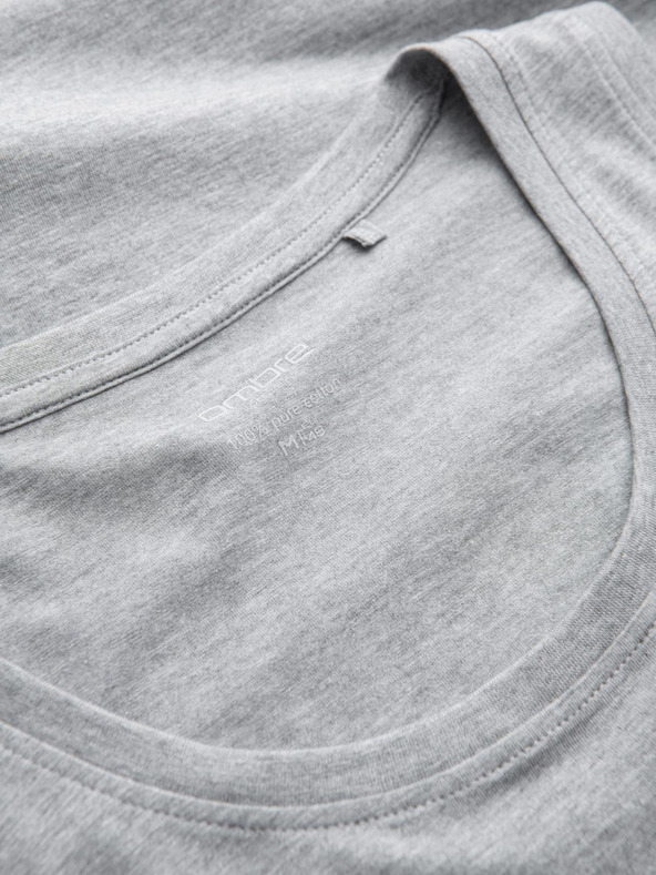 Ombre Clothing Siva moška bombažna osnovna majica Ombre Clothing