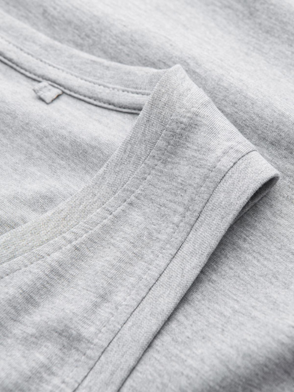 Ombre Clothing Siva moška bombažna osnovna majica Ombre Clothing