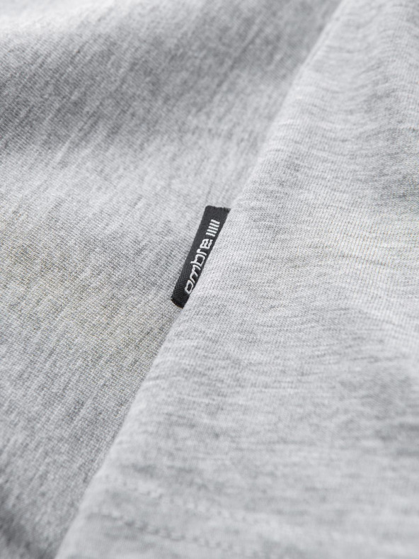 Ombre Clothing Siva moška bombažna osnovna majica Ombre Clothing