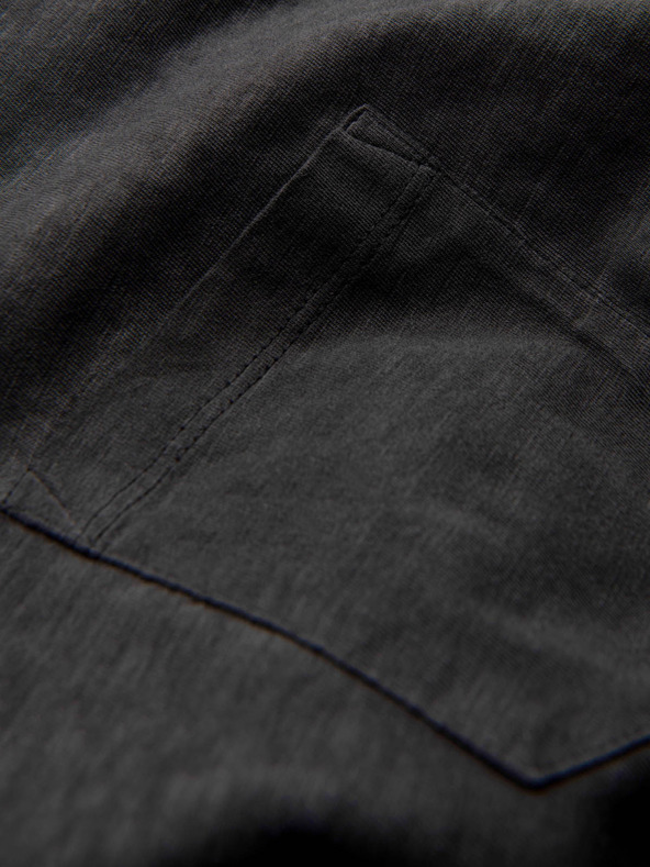 Ombre Clothing Črna moška črtasta majica Ombre Clothing