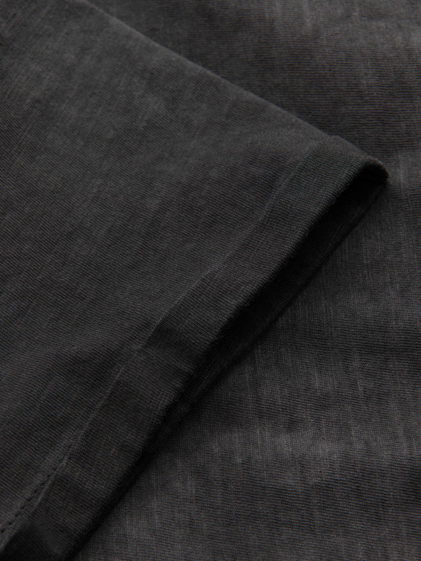 Ombre Clothing Črna moška črtasta majica Ombre Clothing