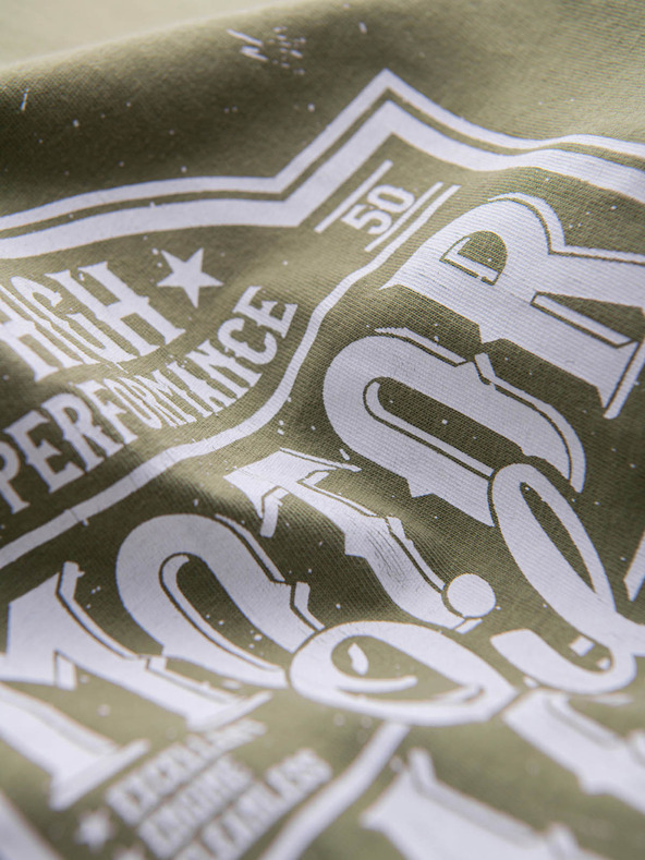 Ombre Clothing Zelena moška majica s potiskom Ombre Clothing