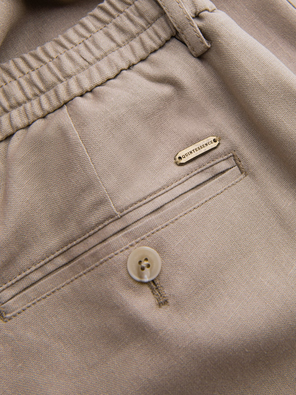 Ombre Clothing Svetlo rjave moške hlače chino s platnom Ombre Clothing