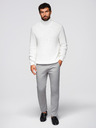 Ombre Clothing Svetlo sive moške hlače chino z okrasnim pasom Ombre Clothing