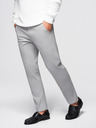 Ombre Clothing Svetlo sive moške hlače chino z okrasnim pasom Ombre Clothing