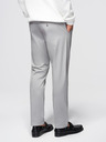Ombre Clothing Svetlo sive moške hlače chino z okrasnim pasom Ombre Clothing