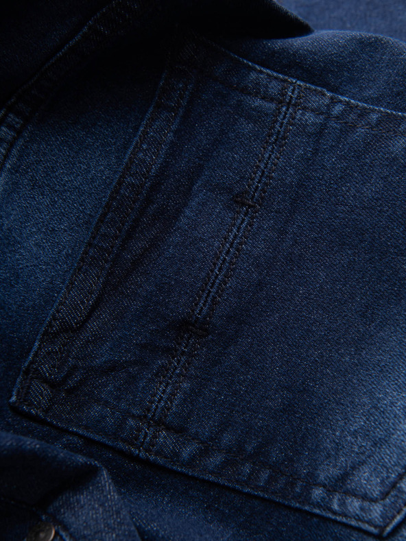 Ombre Clothing Temno modre moške kratke hlače iz džinsa Ombre Clothing