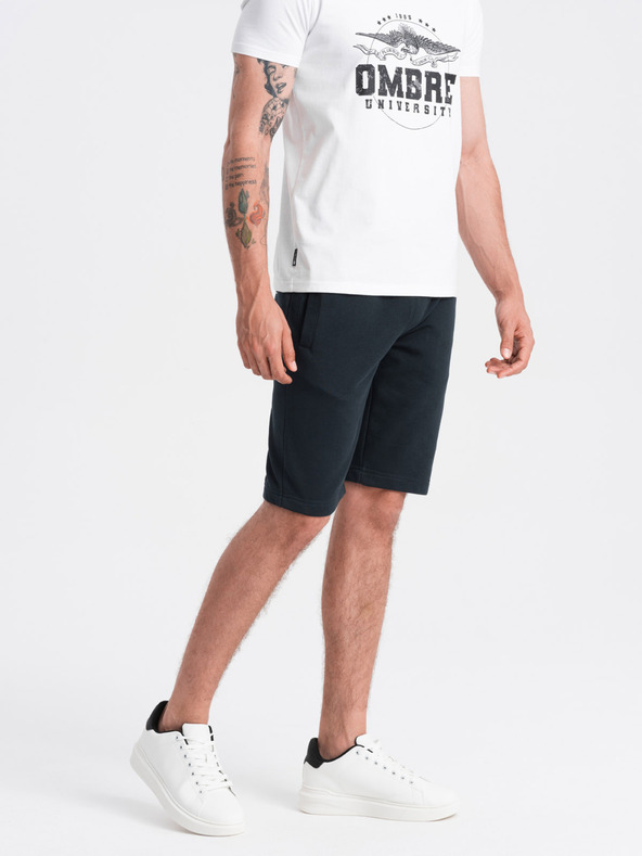 Ombre Clothing Črne moške osnovne športne hlače Ombre Clothing