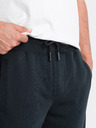 Ombre Clothing Črne moške osnovne športne hlače Ombre Clothing