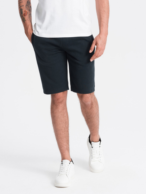 Ombre Clothing Črne moške osnovne športne hlače Ombre Clothing