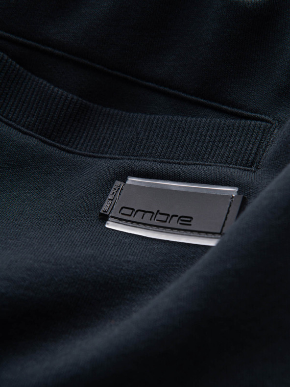 Ombre Clothing Črne moške osnovne športne hlače Ombre Clothing