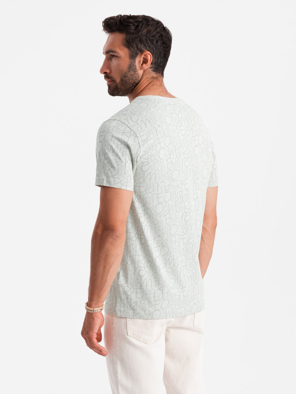 Ombre Clothing Svetlo zelena moška majica z žepi Ombre Clothing