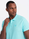 Ombre Clothing Mentolova moška osnovna polo majica Ombre Clothing