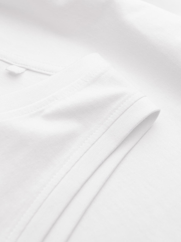 Ombre Clothing Bela moška bombažna majica Ombre Clothing