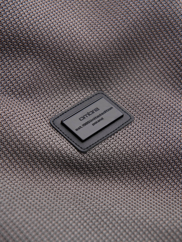 Ombre Clothing Siva moška jakna z visokim ovratnikom in notranjostjo iz flisa Ombre Clothing